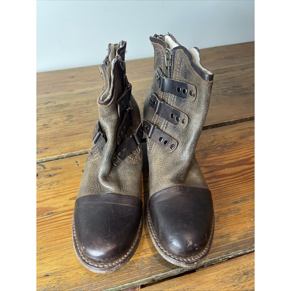 Freebird Brown Leather Grecko Ankle Boot Sz 10 - Picture 3 of 10